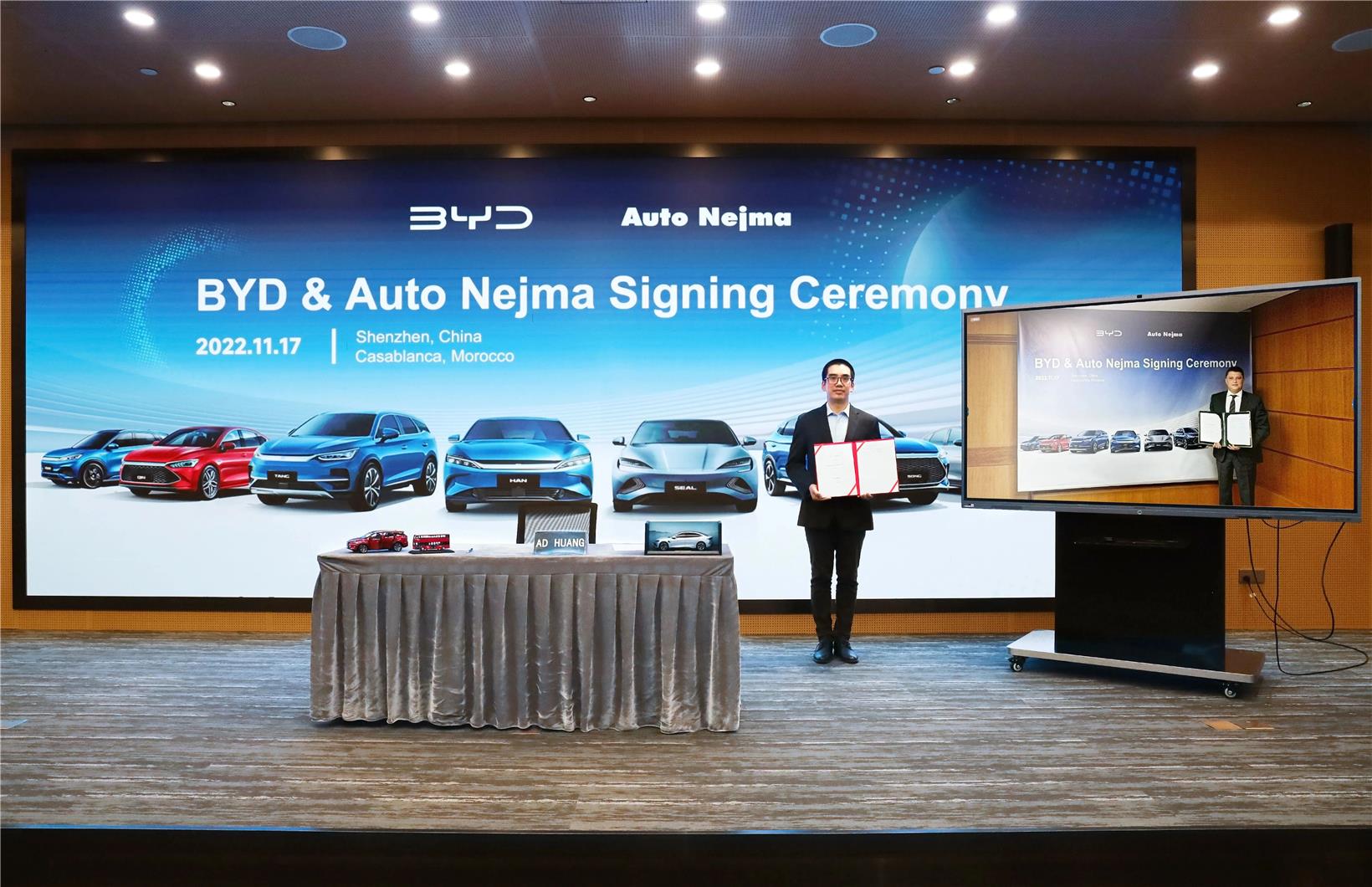 BYD teams up with Auto Nejma SA. to offer new energy passenger vehicle models in Morocco