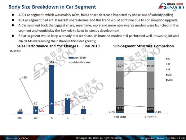 【June, 2019】China Passenger Vehicle Sales Analysis