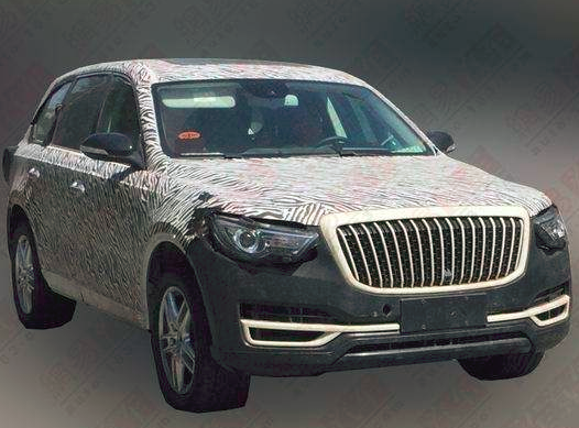 Mass-produced Hongqi HS7 spied on roads, to hit market in 2019