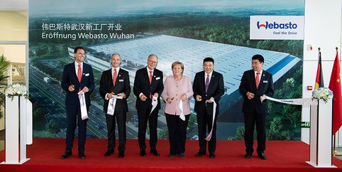 Federal Chancellor Angela Merkel Opens New Webasto Location in Wuhan, China