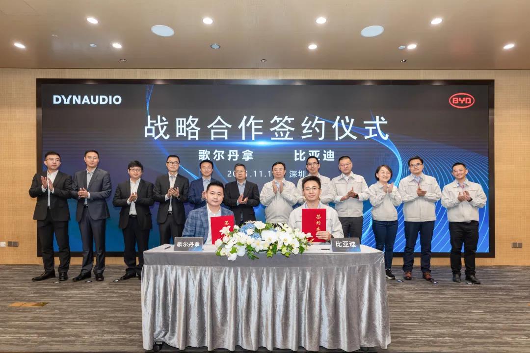 BYD teams up with loudspeakers company GoerTek Dynaudio to improve smart cabin experience