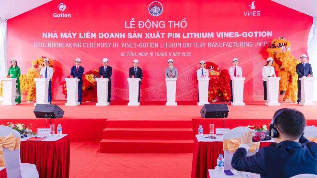 Gotion High-Tech, VinGroup break ground on joint battery factory in Vietnam