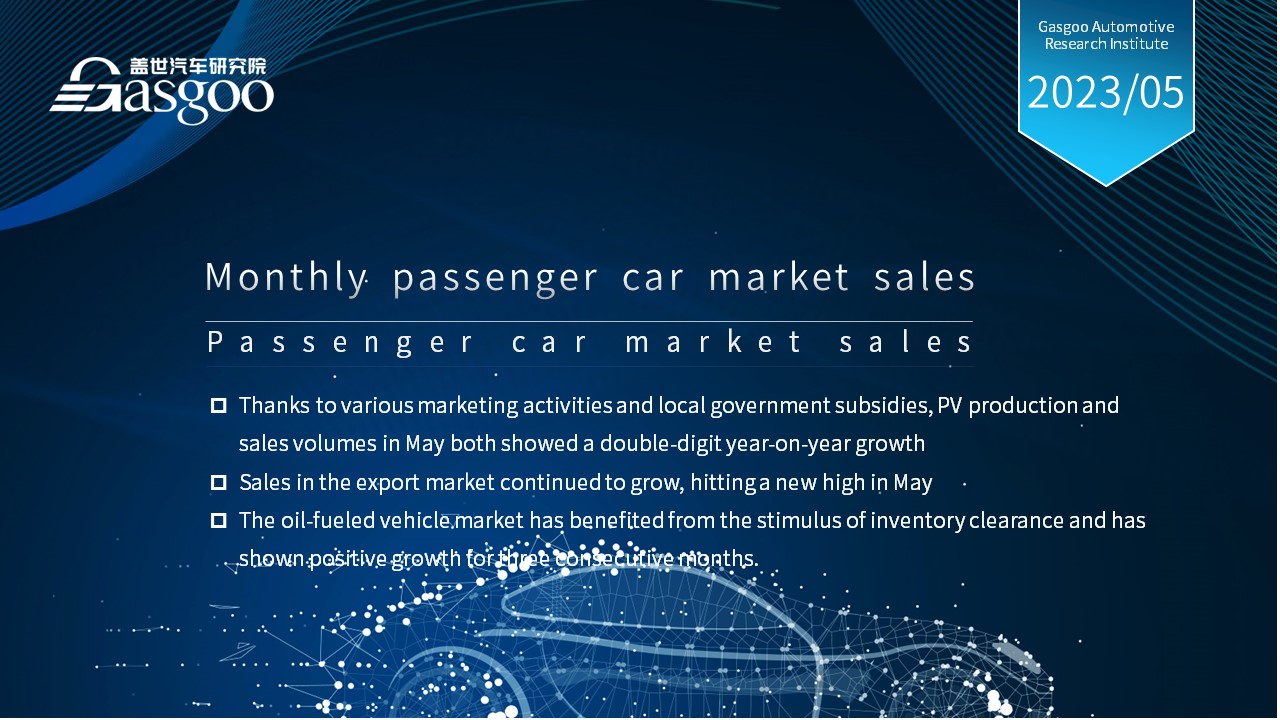 【May 2023】China Passenger Vehicle Sales Analysis