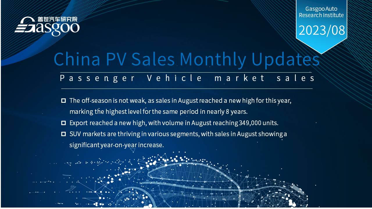 【Aug. 2023】China Passenger Vehicle Sales Analysis