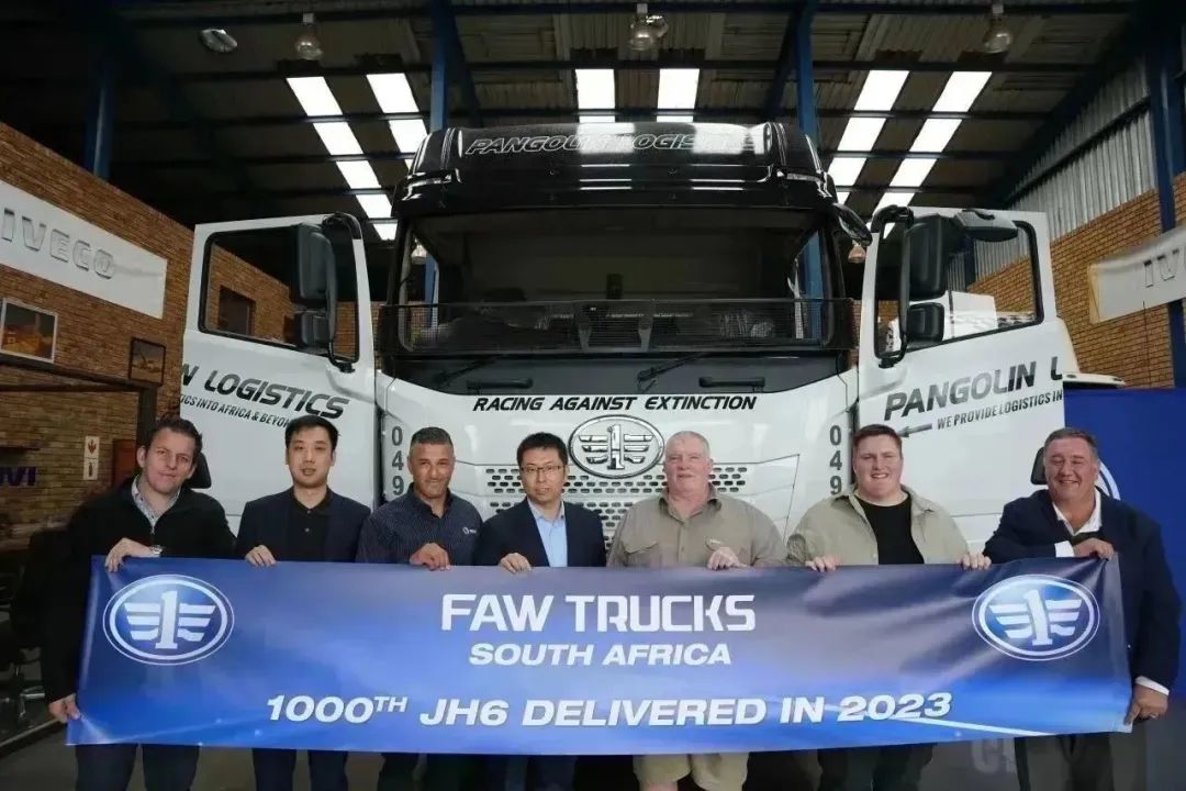 FAW Jiefang delivers year-to-date 1,000th JH6 tractor to South African market