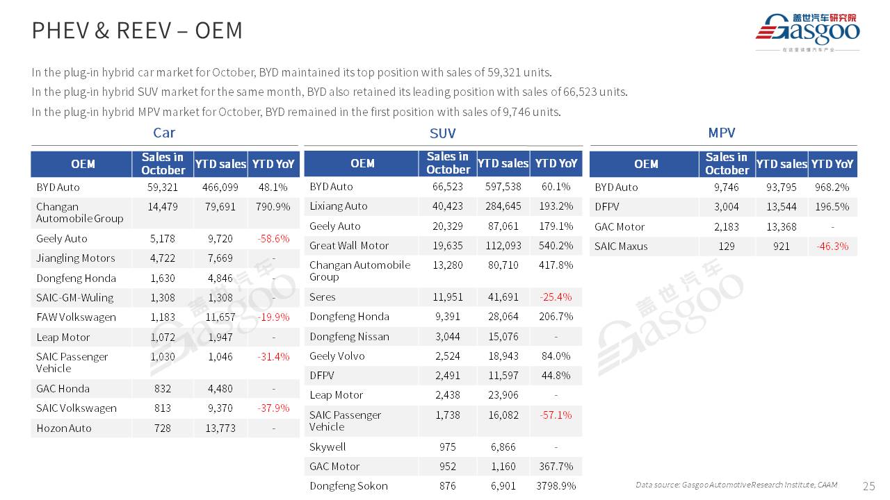 【Oct. 2023】China Passenger Vehicle Sales Analysis