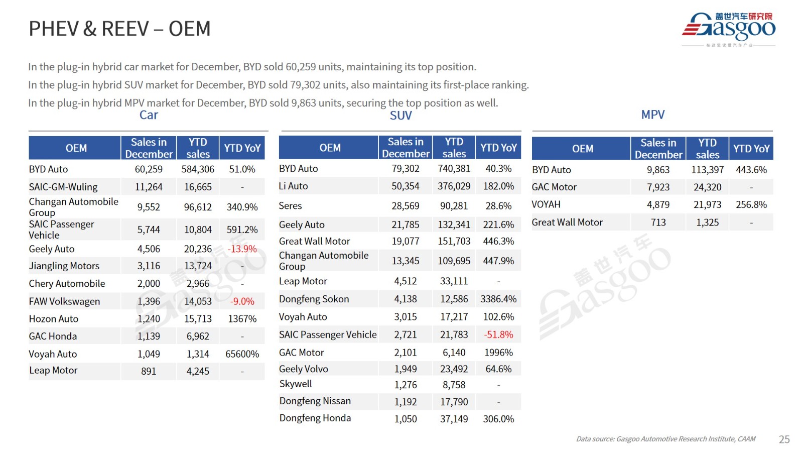 【Dec. 2023】China Passenger Vehicle Sales Analysis