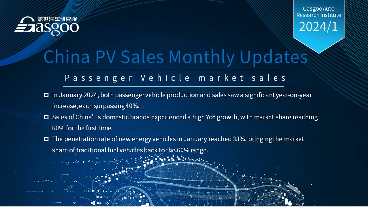 【Jan. 2024】China Passenger Vehicle Sales Analysis