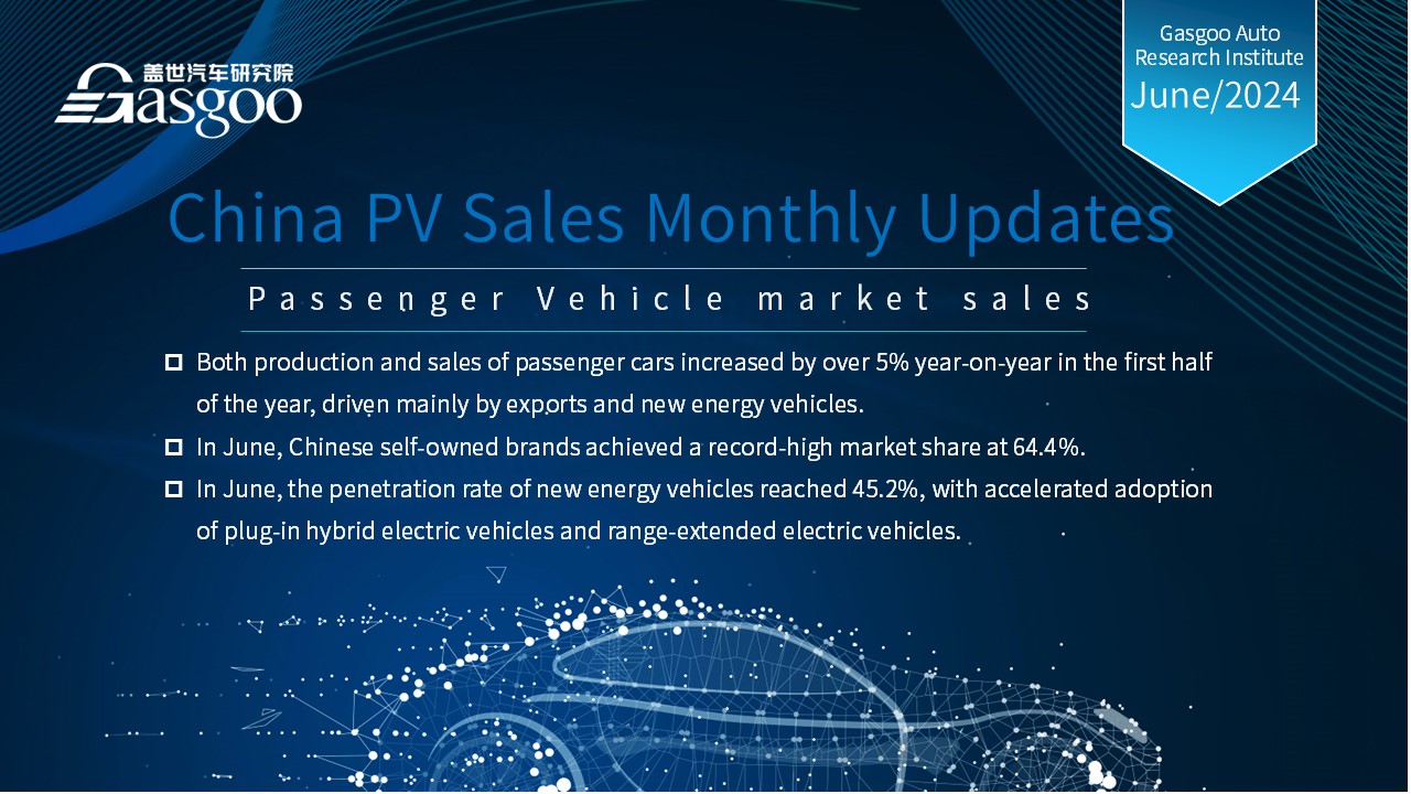 【June 2024】China Passenger Vehicle Sales Analysis