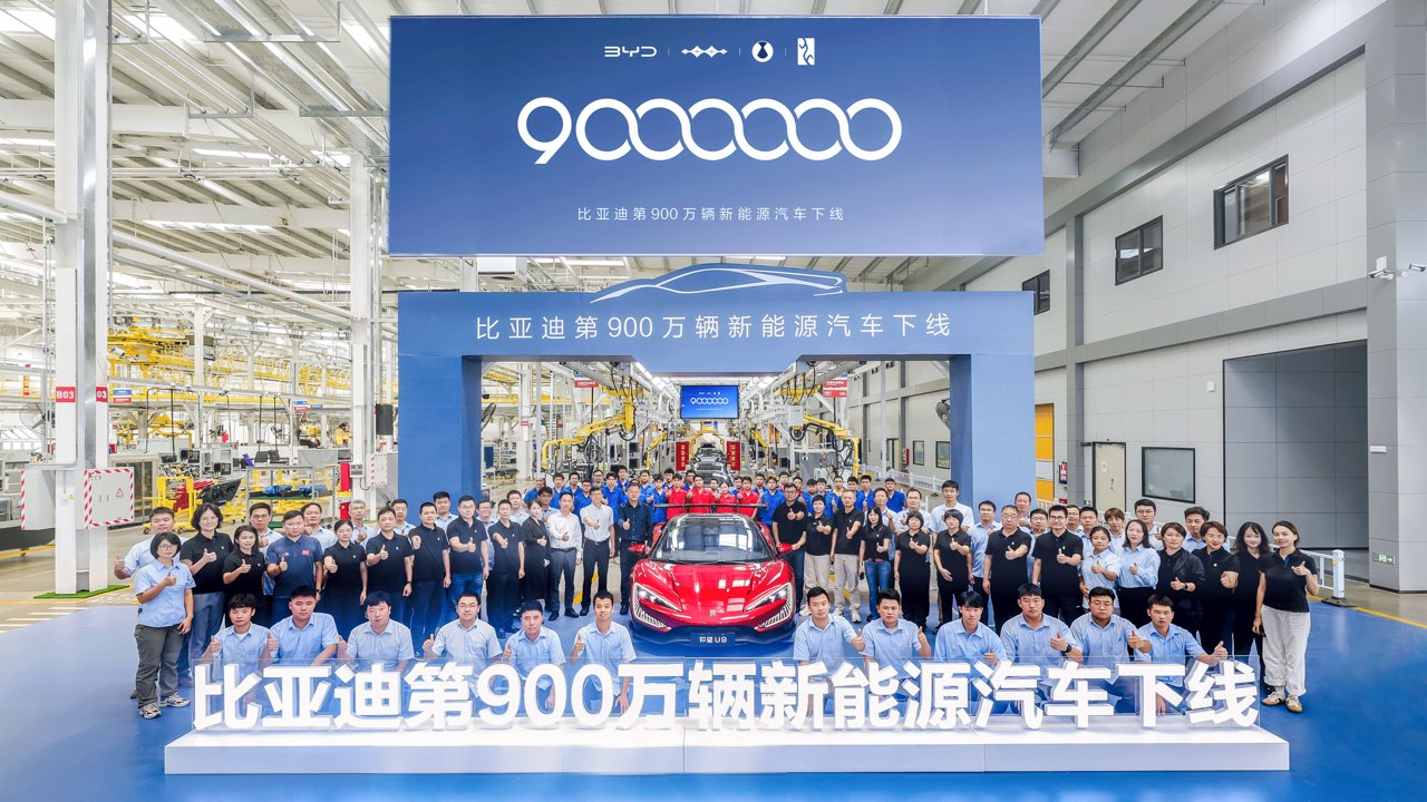 BYD hits production milestone of 9 million new energy vehicles