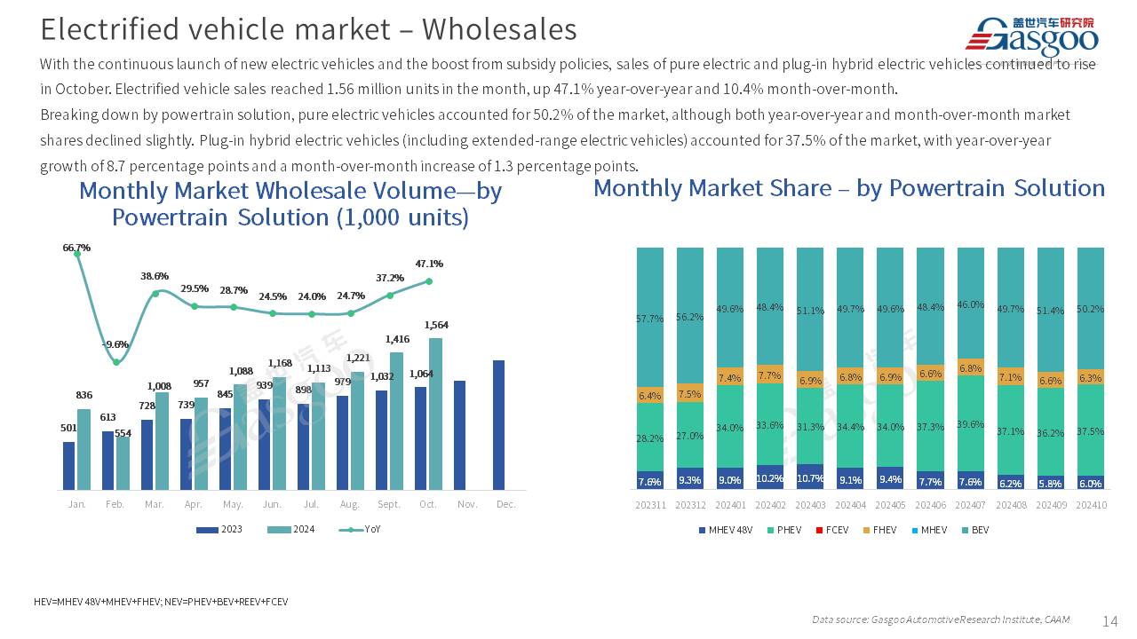 【October 2024】China Passenger Vehicle Sales Analysis