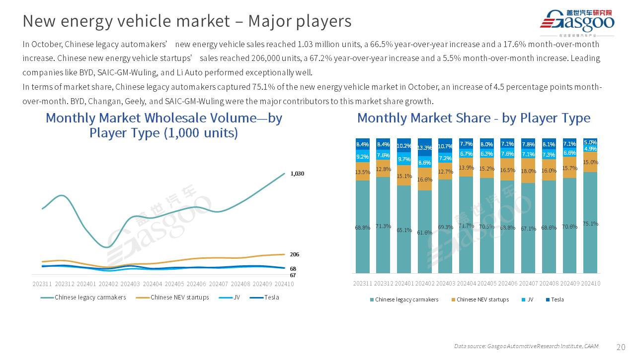 【October 2024】China Passenger Vehicle Sales Analysis