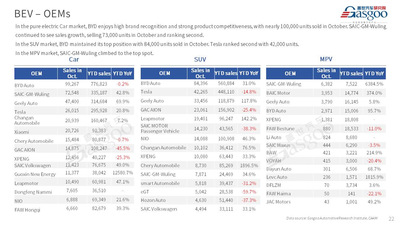 【October 2024】China Passenger Vehicle Sales Analysis