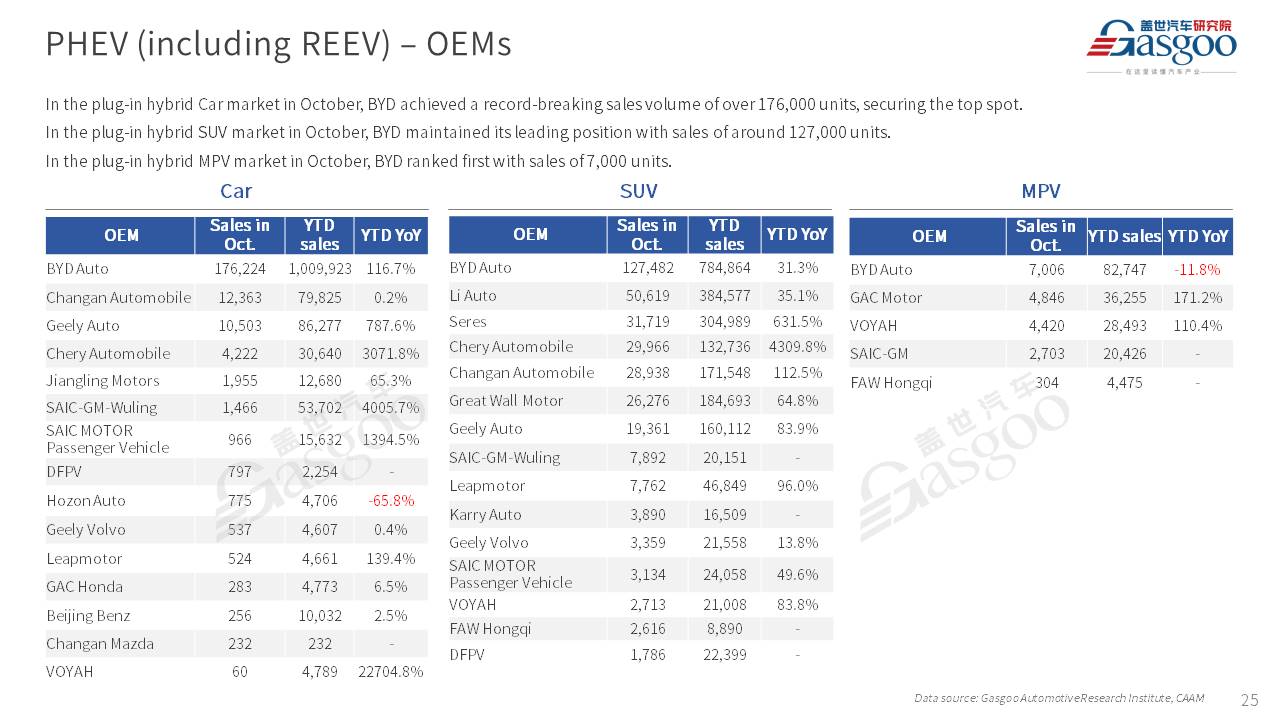 【October 2024】China Passenger Vehicle Sales Analysis