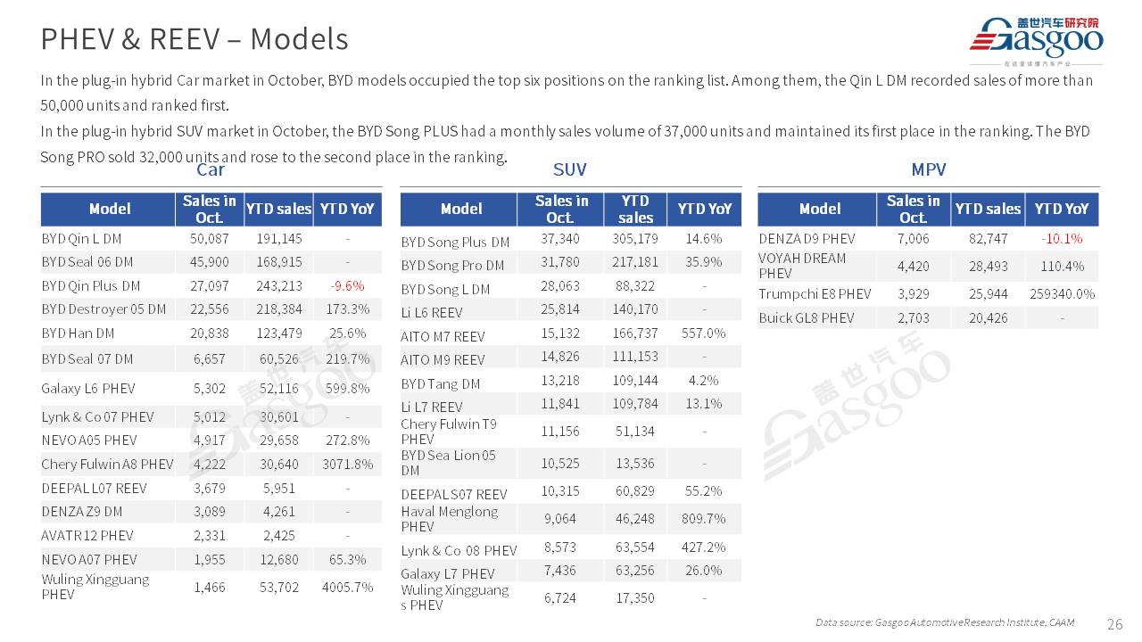 【October 2024】China Passenger Vehicle Sales Analysis