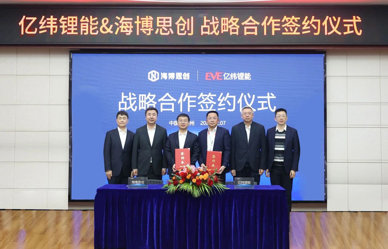 EVE Energy's subsidiary, HyperStrong sign agreement for 50GWh battery cell transaction