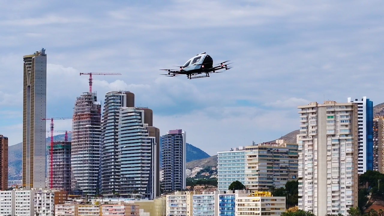 EHang completes Europe's first unmanned eVTOL flight in urban setting