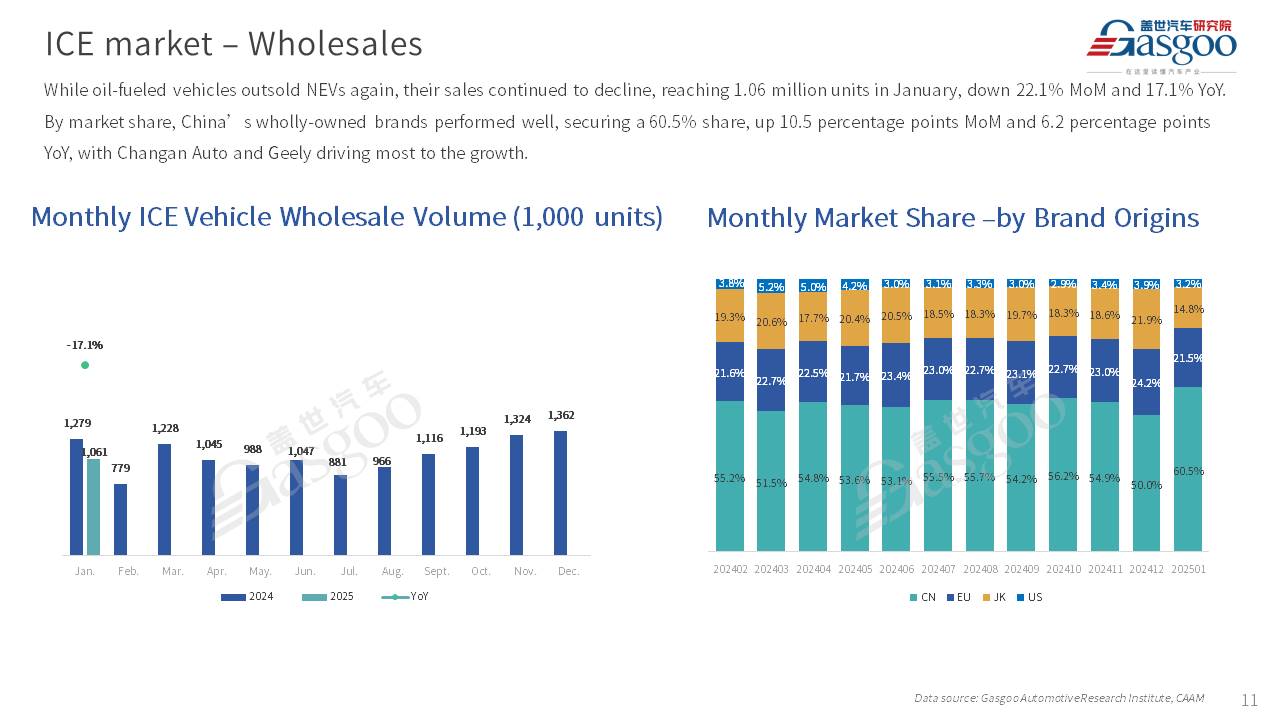 【January 2025】China Passenger Vehicle Sales Analysis