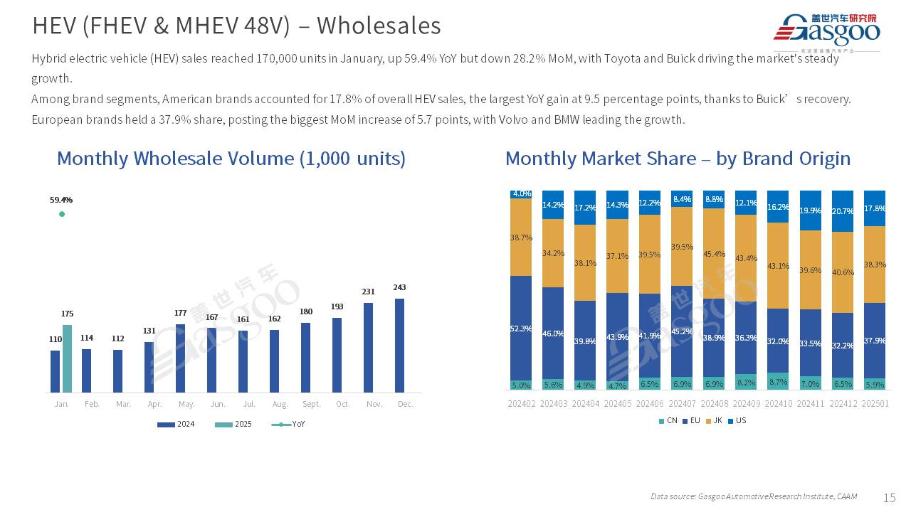 【January 2025】China Passenger Vehicle Sales Analysis