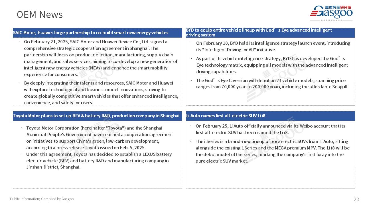 【January 2025】China Passenger Vehicle Sales Analysis