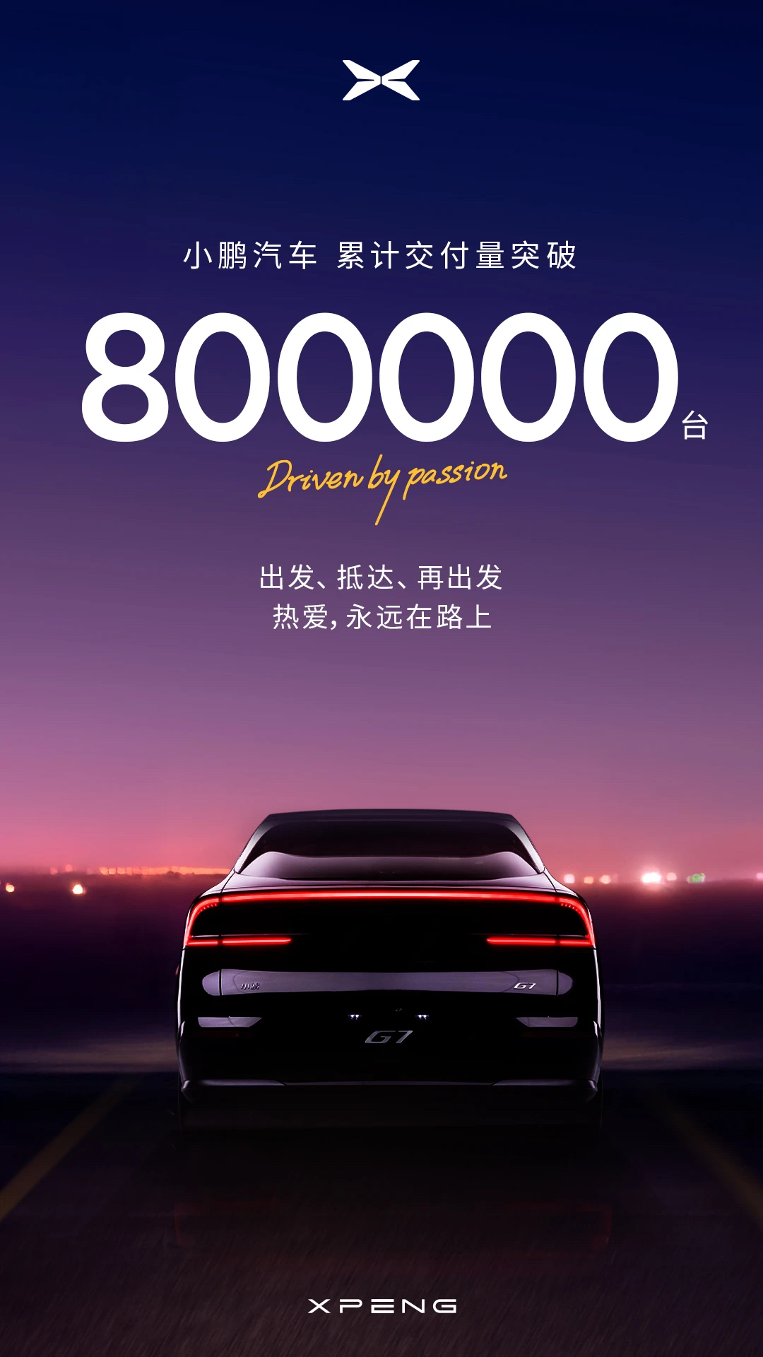 XPENG surpasses 800,000 units in cumulative deliveries