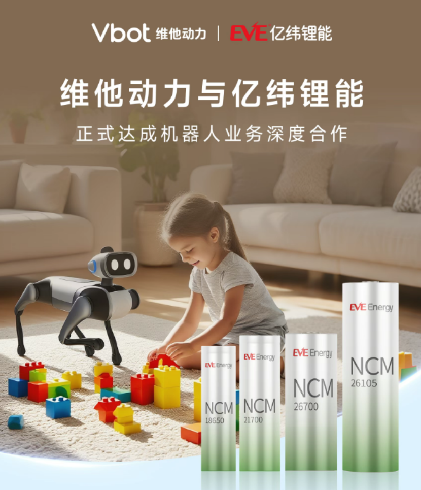 Vbot partners with EVE Energy to develop high-performance batteries for robots