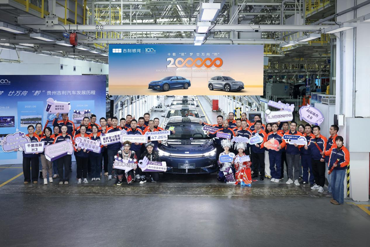 Geely Galaxy A7 model hits 70,000-unit production milestone just 110 days after launch