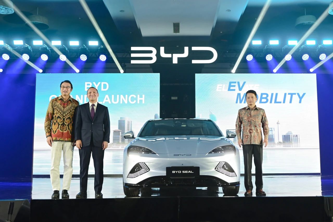 BYD debuts three BEV models in Indonesia's Jakarta