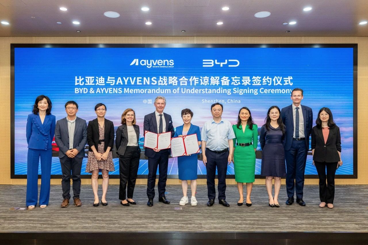 BYD, Ayvens sign MoU to boost green mobility in Europe