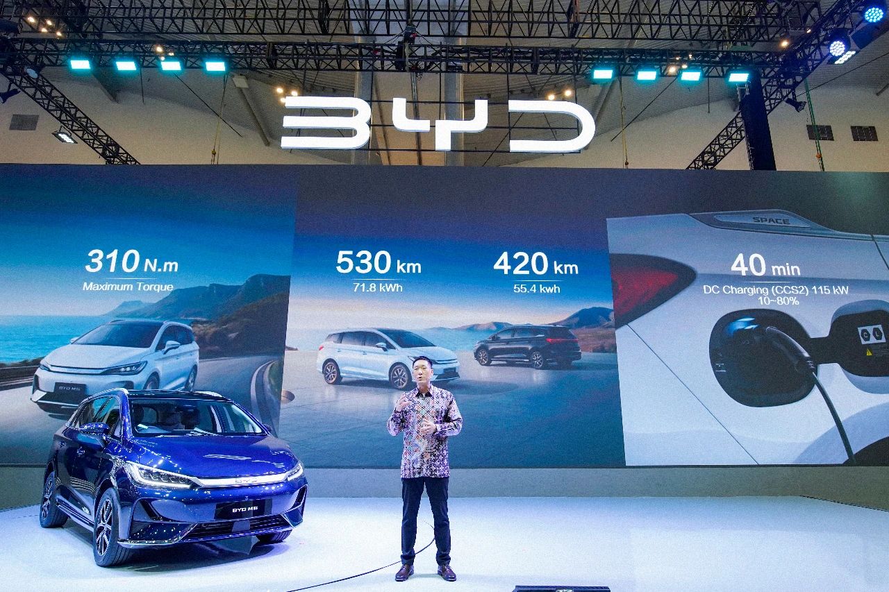 BYD launches BYD M6 all-electric MPV model in Indonesia