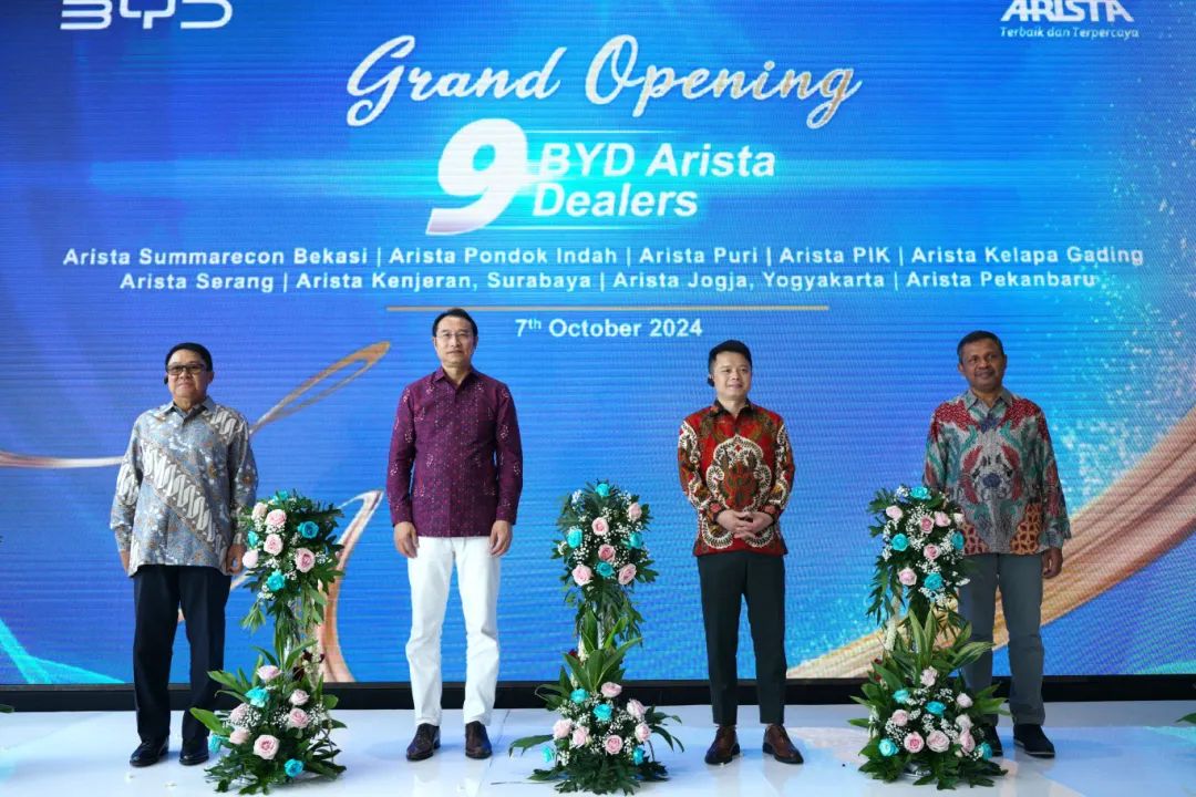 BYD opens 9 dealership stores in Indonesia at one go