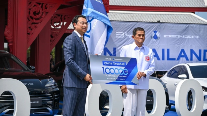BYD celebrates 100,000th NEV delivery for Thailand
